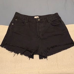 AMUSE SOCIETY black high rise shorts
